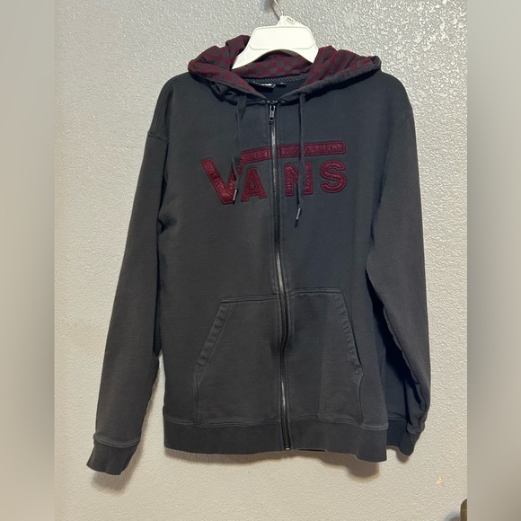 Vans Gray & Burgundy Hoodie Mens M - Picture 7 of 8